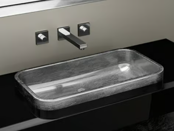 JIMMY FL - Inset rectangular washbasin by Glass Design - view 2
